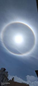halo optical phenomenon effect around sun